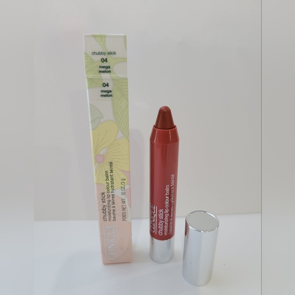 CLINIQUE Chubby Stick Moisturizing Lip Color Balm *04 MEGA MELON* / .10 oz / NIB - Picture 2 of 5